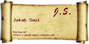 Jakab Saul névjegykártya
