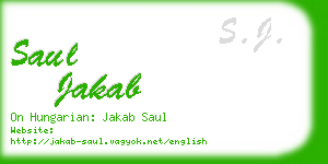 saul jakab business card